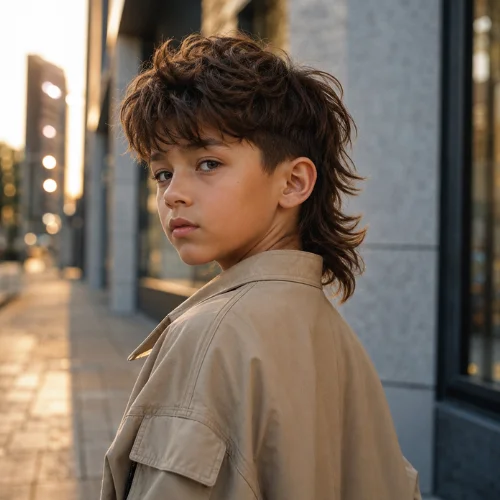 Cool mullet hairstyle for boys with textured top and longer back